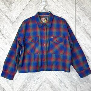Dixxon Flannel Co. Pride of Chucky Womens Size Large Plaid Cropped Shirt